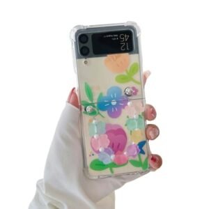Back Cover Case For Samsung Galaxy Z Fold3 Soft Tpu Shockproof Protective Pretty Flower Bracelet Case For Girls Women Featured