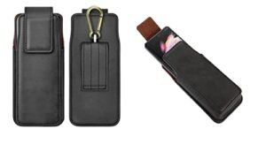 Multi Function Leather Mobile Phone Pouch Compatible With Samsung Galaxy Z Fold2 5g Black Featured
