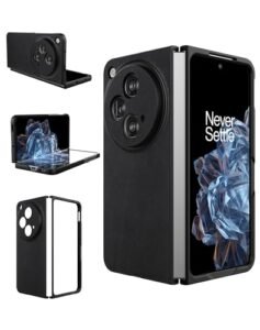 Eastcoo Slim Fit Case For Oneplus Open Leather Hard Pc Backwireless Charging Support Ultra Thin Shockproof Protective Case Cover For Oneplus Open 2023 Black Featured