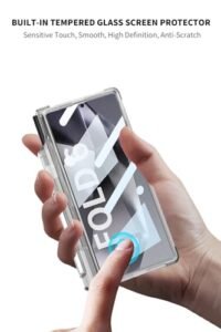 Tdtok Clear For Samsung Galaxy Z Fold 6 Case With S Pen Holder Built In Kickstand Tempered Glass Screen Protector Hinge Protection Military Grade Full Protective Phone Case For Z Fold 6 Featured