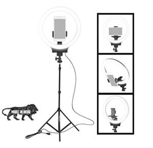 Osaka 10 Professional Led Ring Light With Tripod Stand For Mobile Phones Camera 3 Color Temperature Mode Dimmable Lighting For Photo Shoot Youtube Video Shooting Featured
