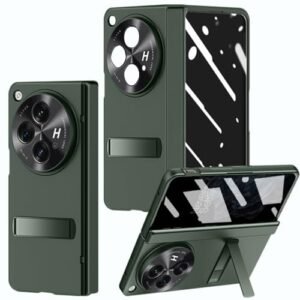 For Oneplus Open Case With Privacy Screen Protector All Inclusive Phone Case With Hinge Protection Screen Protector Scratch Resistant Kickstand Hard Pc Protective Cover For Oneplus Open Green Featured