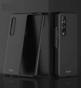 Case Creation Rubber Back Case For Samsung Z Fold 3samsung Galaxy Z Fold 3 2022 Matte Finish Back Case Cover Guard Color Dark Black Featured
