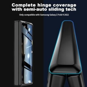 Kaiiecal For Samsung Galaxy Z Fold 4 Privacy Casehidden Kickstandwireless Charging Slim Hinge Protection Lightweight Stand Phone Cover Case With Privacy Screen Protector Black Featured