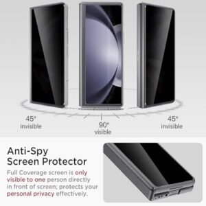 Miimall For Samsung Galaxy Z Fold 5 Case With Privacy Screen Protector Built In Adjustable Kickstand Magnetic Hinge Protection All Inclusive Protective Case For Galaxy Z Fold 5 5ggrey Featured