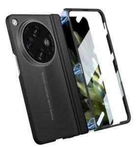 Blade Series Slim Hard Back Case Cover With Magnetic Hinge Cover Front Glass For Oneplus Open Black Polycarbonate Featured