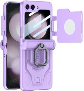 Armour Grade Back Case With Back Screen Magnetic Closer Hinge Cover For Samsung Galaxy Z Flip5 Z Flip 5 Cover Case Featured