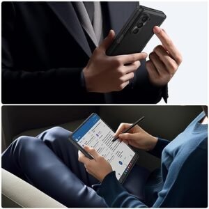 For Samsung Galaxy Z Fold 5 Case Hinge Protection Hidden Kickstand Metal Camera Lens Protector Slim Fit Protective Phone Case For Z Fold 5 Black Featured