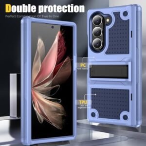 Jeylly For Samsung Galaxy Z Fold 6 Case With Hinge Protection Built In Kickstand Military Grade Shockproof Protective Phone Cover For Samsung Galaxy Z Fold6 5g 2024 Light Purple Featured