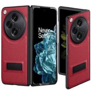 Ltezixal For Oneplus Open Case Pu Leather Case Built In Kickstand With Hybrid Shockproof Protective Phone Case Fits For Oneplus Open Oppo Find N3 2023red Featured