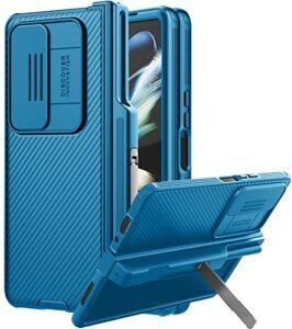 For Samsung Galaxy Z Fold 4 Case With Kickstand Slide Camera Cover Hinge Protection With S Pen Holder 360 All Inclusive Protective Case For Samsung Galaxy Z Fold 4 5g Blue Featured