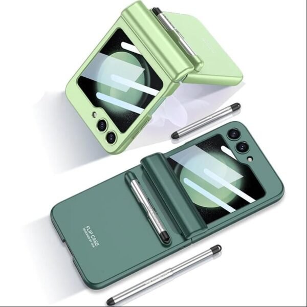 Back Cover Case For Samsung Galaxy Z Flip4 Shockproof Protective Flex Magnetic Hinge Pen Slot Case For Men Boys Gallery 2