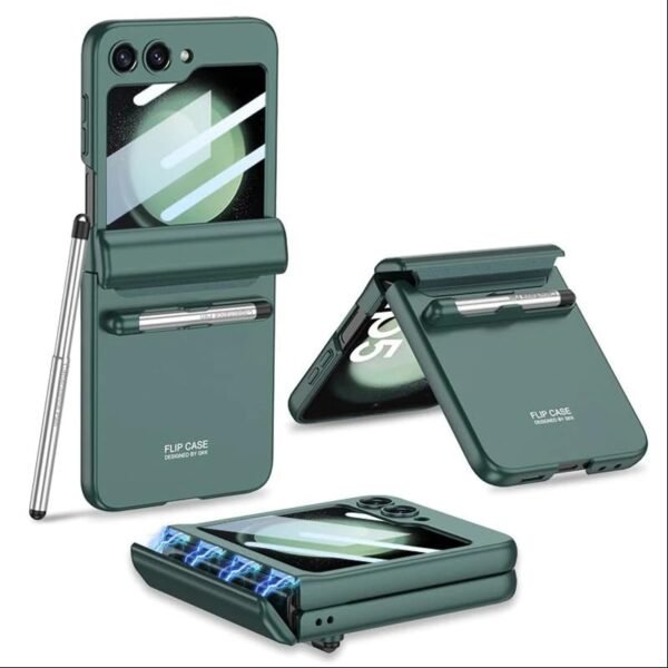 Back Cover Case For Samsung Galaxy Z Flip4 Shockproof Protective Flex Magnetic Hinge Pen Slot Case For Men Boys Featured
