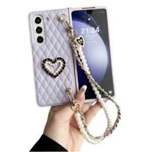 Back Cover Case For Samsung Galaxy Z Fold6 Scratch Resistant Anti Slip Tpu Shockproof Protective Durable Elegant Pearl Charm Quilted Featured