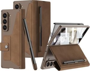 Sheath Leather Flip Case For Samsung Galaxy Z Fold 6 Inbuilt S Pen Holder Slim Hybrid Stand Protection Flip Cover Featured