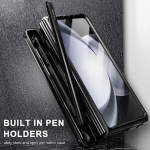 Shieid Galaxy Z Fold 5 Case With Hinge Protection Armour Case For Samsung Galaxy Z Fold 5 Full Body Dual Layer Rugged Case With Built In Screen Protector Kickstand S Pen Slot Black Featured