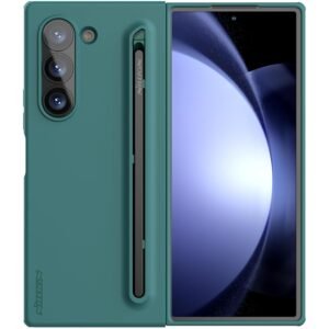 Gaffar India For Samsung Fold 6 Case With Built In Compact Writing Pen Superior Liquid Silicone Wireless Charging S Pen Holder Slot Protective Samsung Galaxy Z Fold6 Slim S Pen Phone Case Green Featured