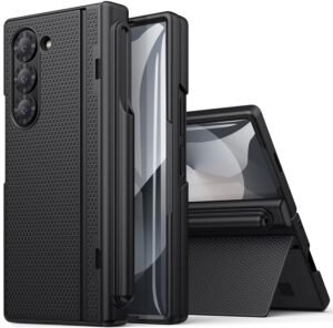 Bxyjy For Samsung Galaxy Z Fold 6 Case With S Pen Holder Kickstand Screen Protector Hinge Protection Slim Fit Rugged Hard 360 Full Body Cover Protective Phone Case For Samsung Z Fold 6 Bl Gallery 3