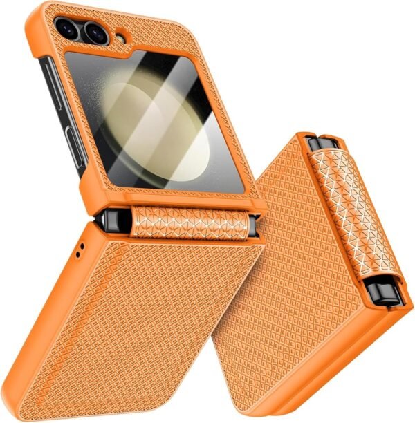 Textured Grip Hinge Protection Back Cover For Samsung Galaxy Z Flip6 Z Flip 6 With Inbuilt Glass Full Body Shockproof Hard Back Case Gallery 7