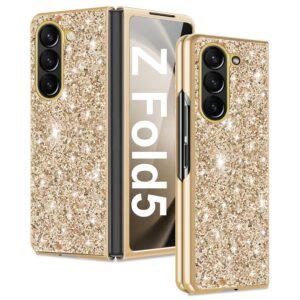Z Fold 5 Glitter Case For Samsung Galaxy Z Fold5 5g Phone Case For Women Girls Slim Ultra Thin Matte Back Shockproof Protective Cover For Samsung Z Fold 5 5g 7 6 Crystal Bling Case Featured