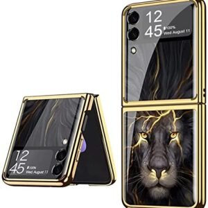 9h Glass Back Case For Samsung Galaxy Z Flip 4 Ultra Thin Full Body Protection Folding Hard Back Cover Design 1 Featured