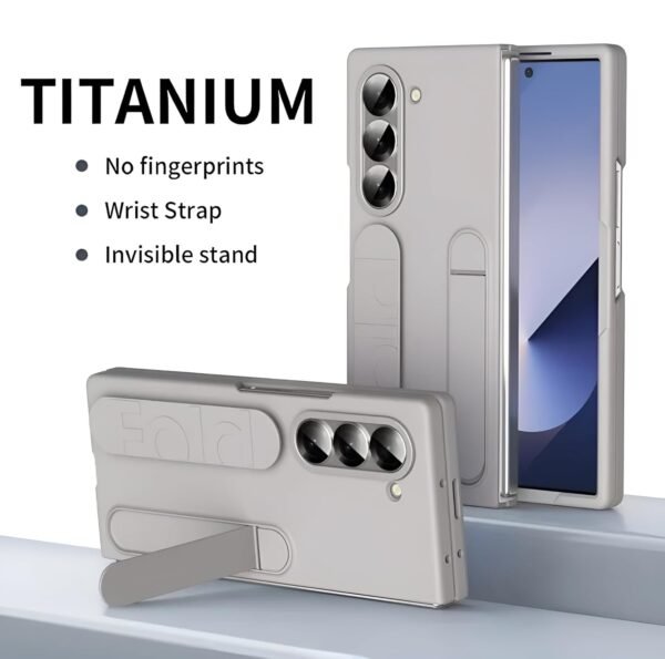 Acedun Ultra Slim Premium Wrist Strap Case Compatible With Samsung Galaxy Z Fold5 Galaxy Fold 5 Case Cover With Kickstand Gallery 6
