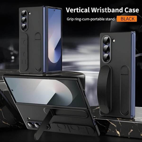 Acedun Ultra Slim Premium Wrist Strap Case Compatible With Samsung Galaxy Z Fold6 Galaxy Fold 6 Case Cover With Kickstand Gallery 3