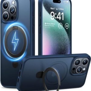 Ae Mobile Accessories Magnetic Ostand For Iphone 13 Pro Max Back Cover Military Grade Drop Testedcompatible With Mag Safebuild In Kickstand Translucent Slim Case Blue Featured
