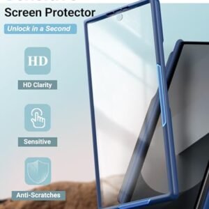 Atatoo For Samsung Galaxy Z Fold 6 Case With S Pen Holder Kickstand Hinge Protection Hd Screen Protector Slim Stand Durable Hard Shockproof Lightweight Phone Case For Z Fold 6 2024 Blue Featured