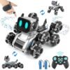Avarin Robot Dog 2 4ghz Remote Control Dog Stunt Rc Cars With Music Light 2 Models Rc Robot Dog With 2 Rechargeable Batteries Birthday For Kids 6 7 8 9 10 11 12 Years Old Featured