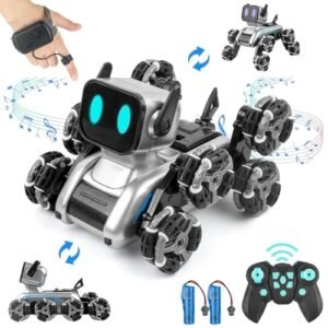 Avarin Robot Dog 2 4ghz Remote Control Dog Stunt Rc Cars With Music Light 2 Models Rc Robot Dog With 2 Rechargeable Batteries Birthday For Kids 6 7 8 9 10 11 12 Years Old Featured