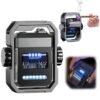 Avedia Stylish Armor Shaped Spin Electric Lighter - Rechargeable USB Plasma Arc Cigarette Lighter For Men, Windproof, Foldable, Cool & Fancy - Ideal Liter For Smoke, Camping & Pocket