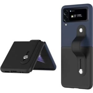 Back Case Cover For Samsung Galaxy Z Flip 4 Flip4 5g Ultra Thin Lightweight Leather Strap Kickstand Case Cover Shock Proof Stylish Featured