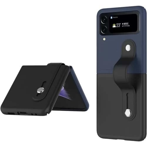 Back Case Cover For Samsung Galaxy Z Flip 4 Flip4 5g Ultra Thin Lightweight Leather Strap Kickstand Case Cover Shock Proof Stylish Featured