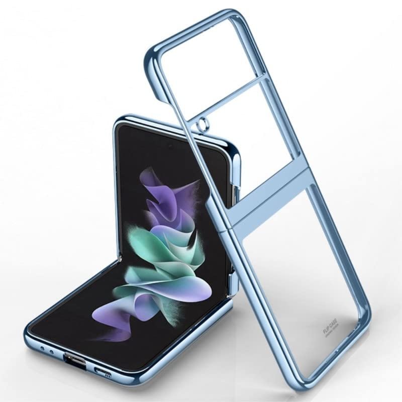 Back Case Cover For Samsung Galaxy Z Flip4 Flip 4 5g Transparent Electroplating Chrome Finish Ultra Thin Shockproof Anti Fall Protective Hard Back Case Cover Featured