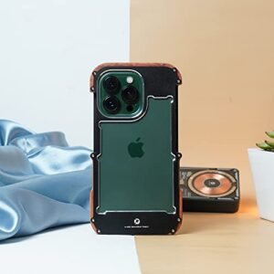 Back Cover Case For Iphone 13 Pro Protective Aluminium Natural Wood Anti Shock Bumper Case For Men Boys Featured