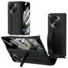 Back Cover Case For Oneplus Open Shockproof Protective Dual Function Wristband Stand Case For Men Boysblack Featured
