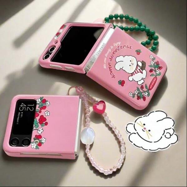 Back Cover Case For Samsung Galaxy Z Flip4 Scratch Resistant Anti Slip Tpu Shockproof Protective Durable Playful Adorable Bunny Design Case For Girls Women Gallery 5