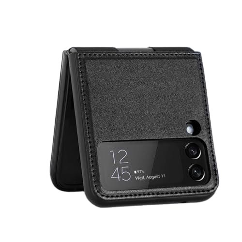 Back Cover Case For Samsung Galaxy Z Flip4 Shockproof Protective Luxury Leather Kickstand Case For Men Boys Featured