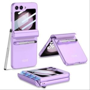 Back Cover Case For Samsung Galaxy Z Flip5 Shockproof Protective Flex Magnetic Hinge Pen Slot Case For Men Boys Featured