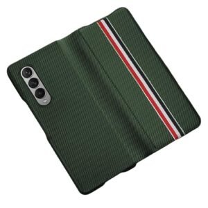 Back Cover Case For Samsung Galaxy Z Fold3 Shockproof Protective Luxury Leather Foldable Flip Case For Men Boys Featured