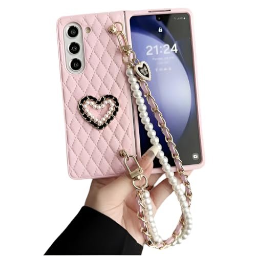Back Cover Case For Samsung Galaxy Z Fold4 Scratch Resistant Anti Slip Tpu Shockproof Protective Durable Elegant Pearl Charm Quilted Featured