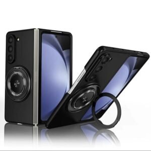 Back Cover Case For Samsung Galaxy Z Fold5 Shockproof Protective Dynamic Swivel Magnetic Kickstand Case For Men Boys Featured