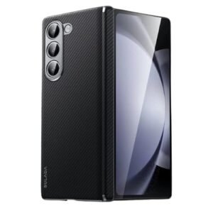 Back Cover Case For Samsung Galaxy Z Fold5 Shockproof Protective Luxury Carbon Fiber Magnetic Case For Men Boys Featured