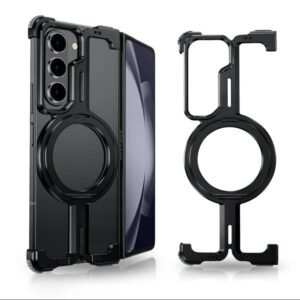 Back Cover Case For Samsung Galaxy Z Fold6 Shockproof Protective Pivot Guard Magnetic Ring Stand Case For Men Boys Featured