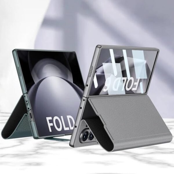 Back Cover Case For Samsung Galaxy Z Fold6 Shockproof Protective Rich Luxe Corporate Leather Case For Men Boys Gallery 2