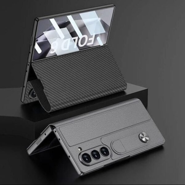 Back Cover Case For Samsung Galaxy Z Fold6 Shockproof Protective Rich Luxe Corporate Leather Case For Men Boys Gallery 3