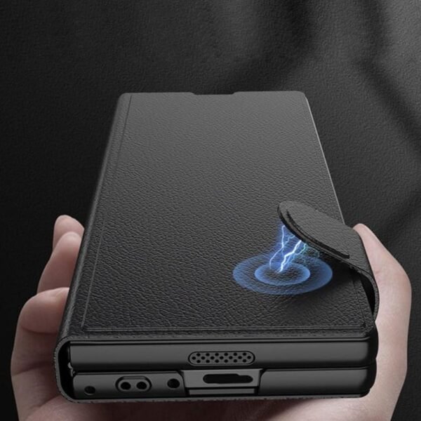 Back Cover Case For Samsung Galaxy Z Fold6 Shockproof Protective Rich Luxe Corporate Leather Case For Men Boys Gallery 6