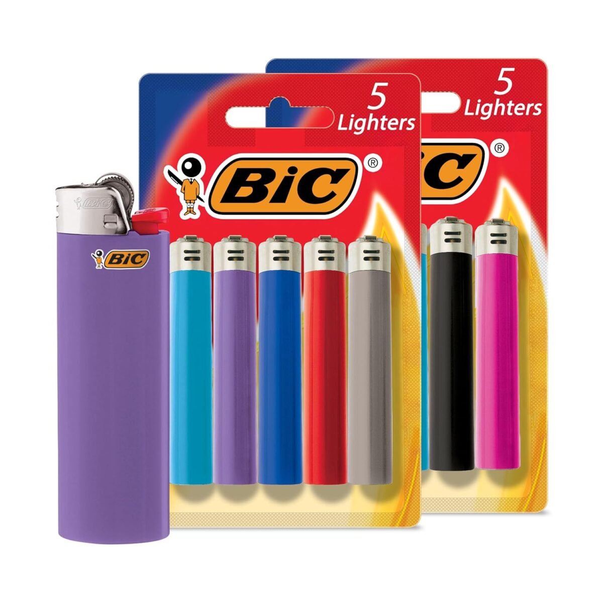Bic Classic Lighters Pocket Style Lighter For Candles 10 Count Pack Featured
