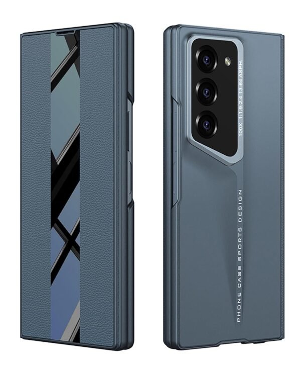 Blade Series P U Leather Glass Mix Flip Flap Case Cover For Samsung Galaxy Z Fold6 Galaxy Fold 6 Case Cover Featured